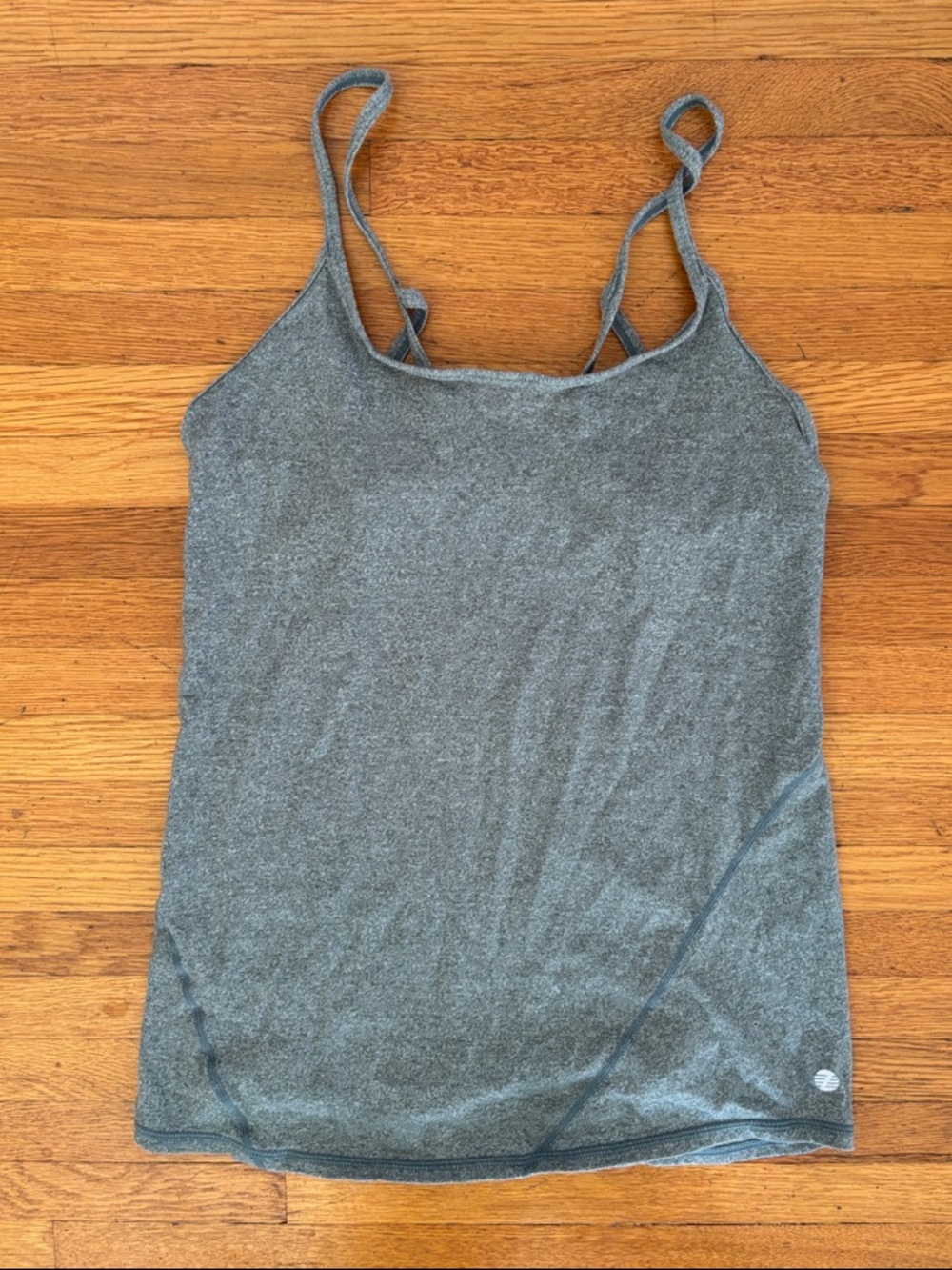Zella Heather Gray/Green Strappy Tank